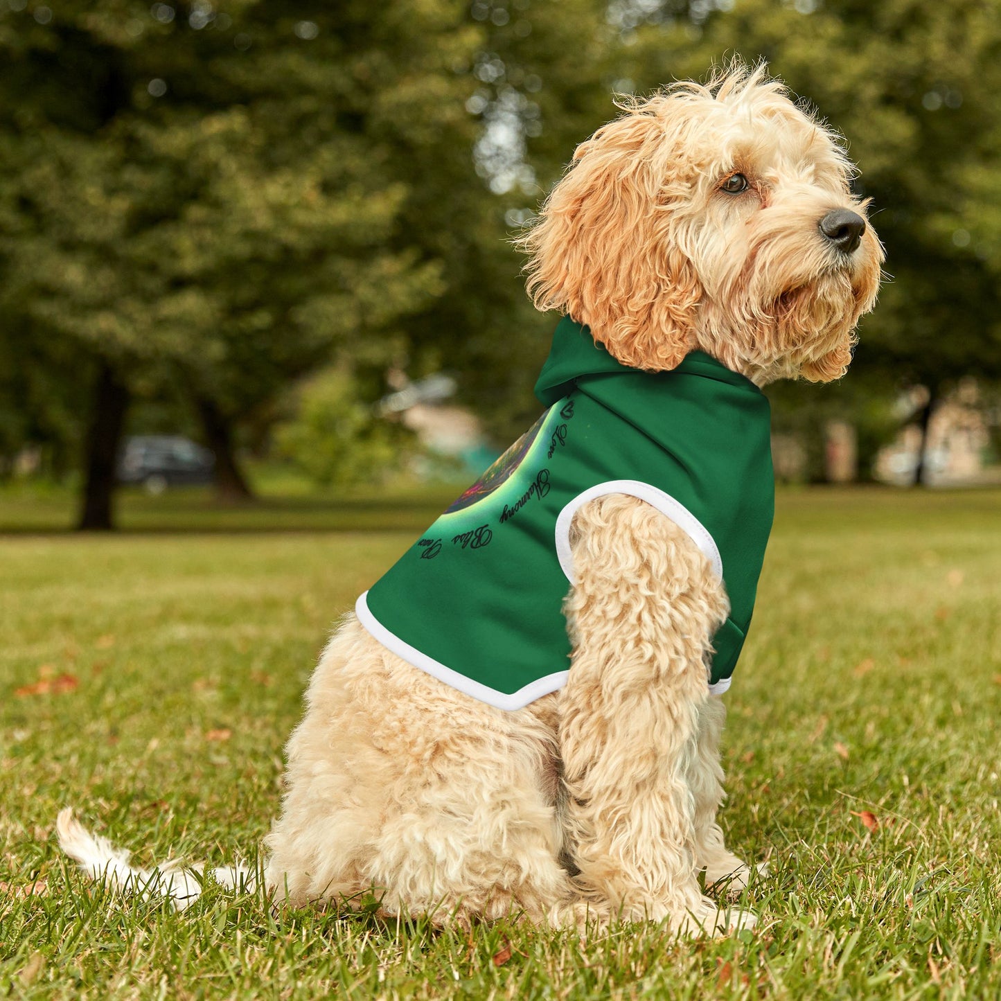 Dog Chakra Series - HEART CHAKRA - GREEN - Animal Hoodie