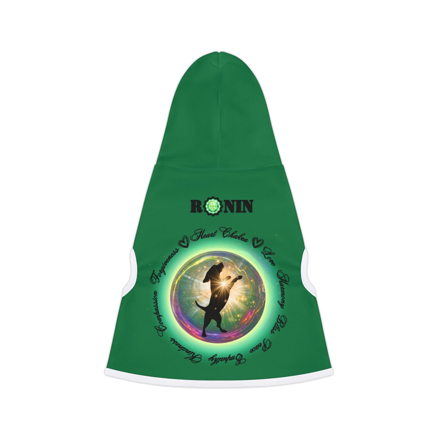Dog Chakra Series - HEART CHAKRA - GREEN - Animal Hoodie