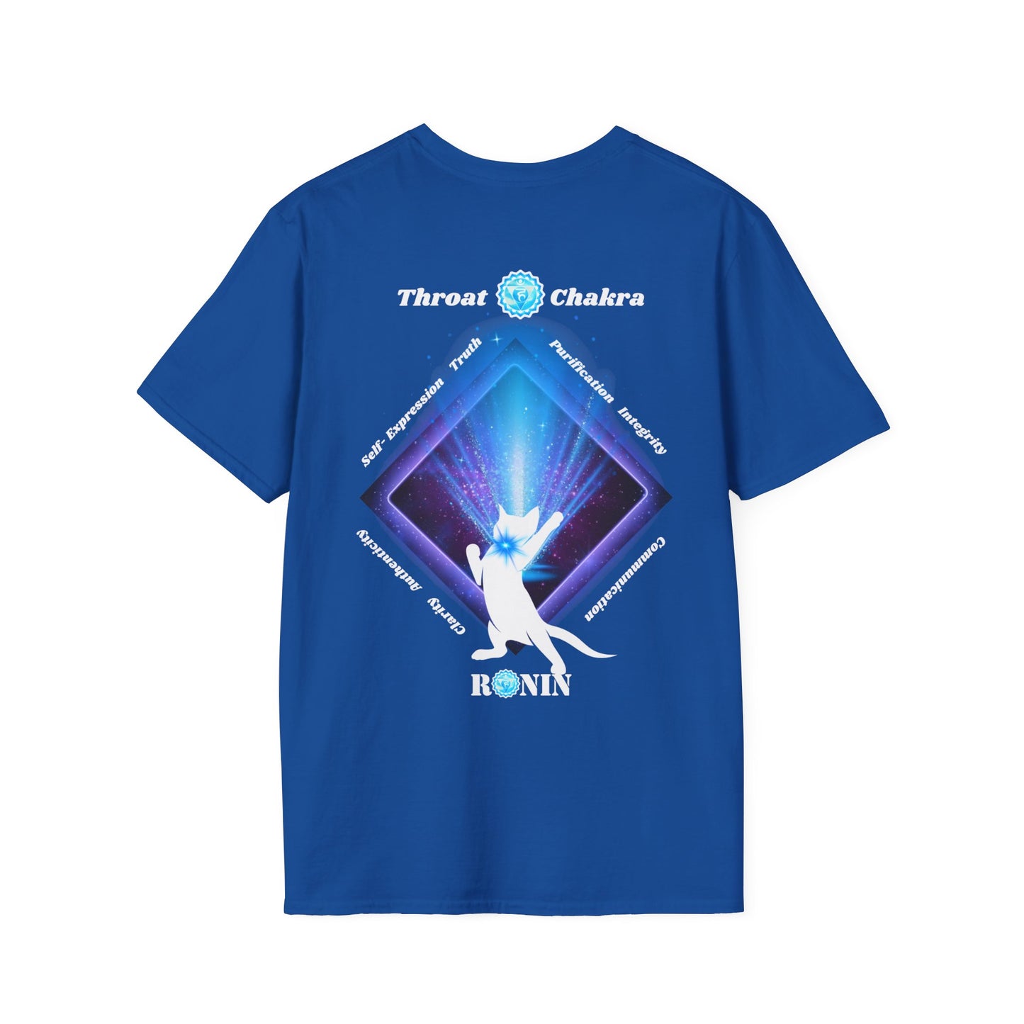 CAT CHAKRA SERIES - THROAT CHAKRA- Unisex Softstyle T-Shirt