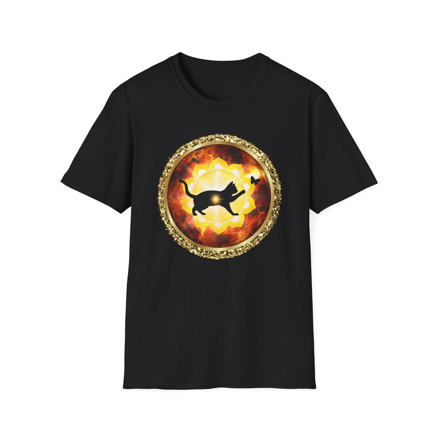 CAT CHAKRA SERIES - SOLAR PLEXUS CHAKRA- Unisex Softstyle T-Shirt