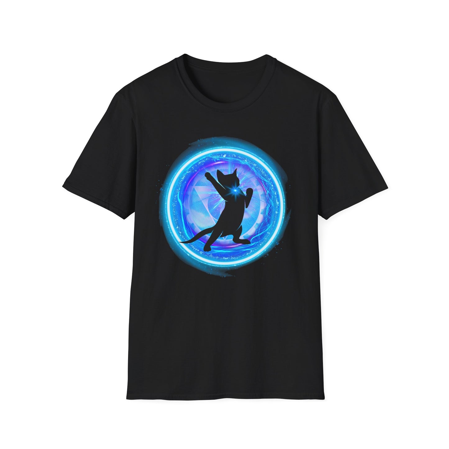 CAT CHAKRA SERIES - THROAT CHAKRA- Unisex Softstyle T-Shirt