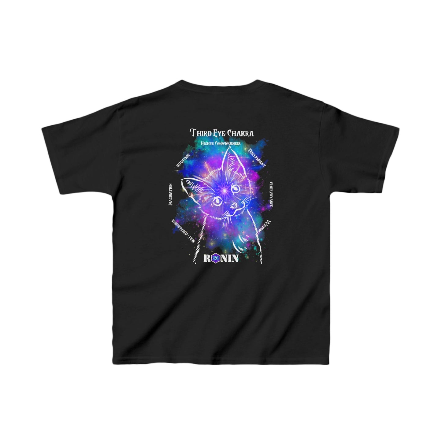 Cat Chakra Series - THIRD EYE CHAKRA - Kids Heavy Cotton™ Tee