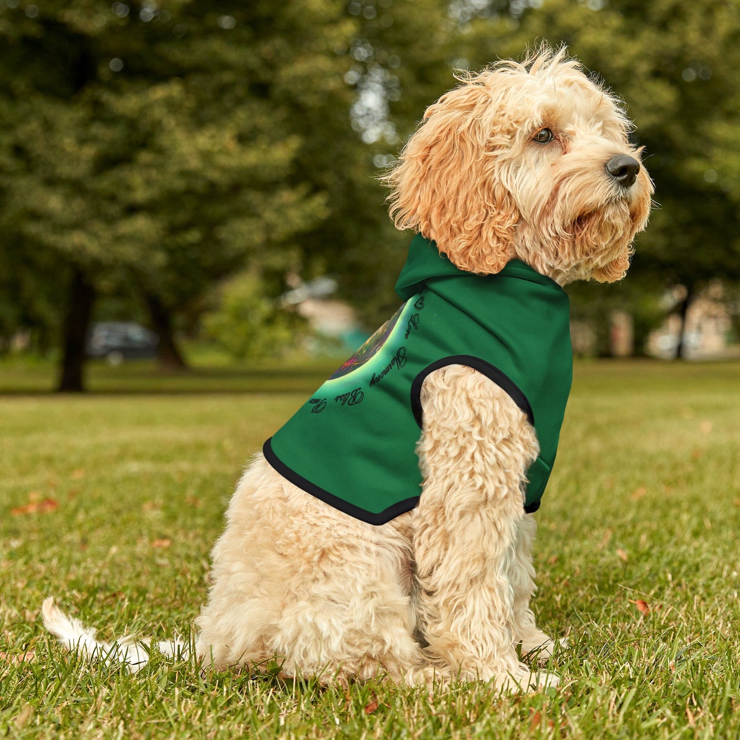 Dog Chakra Series - HEART CHAKRA - GREEN - Animal Hoodie