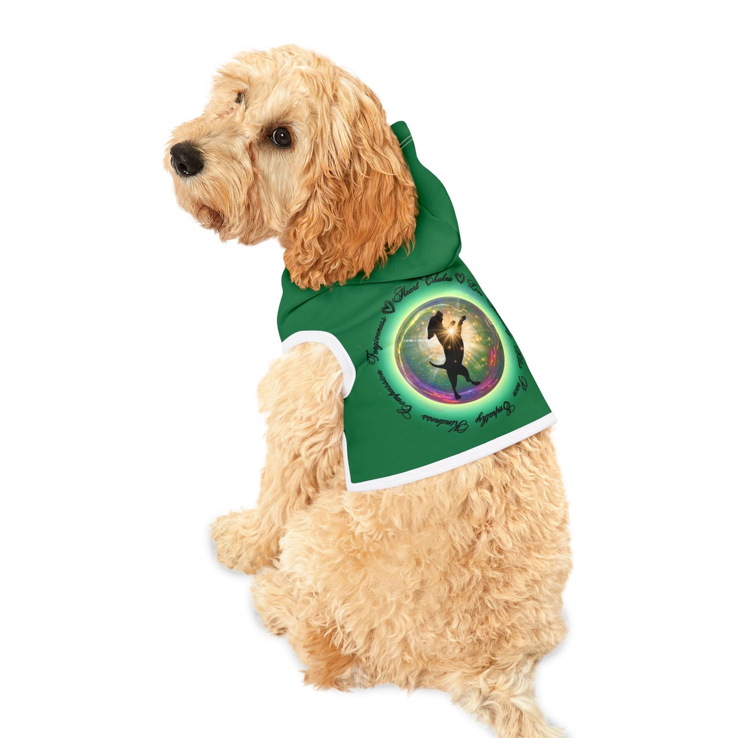 Dog Chakra Series - HEART CHAKRA - GREEN - Animal Hoodie