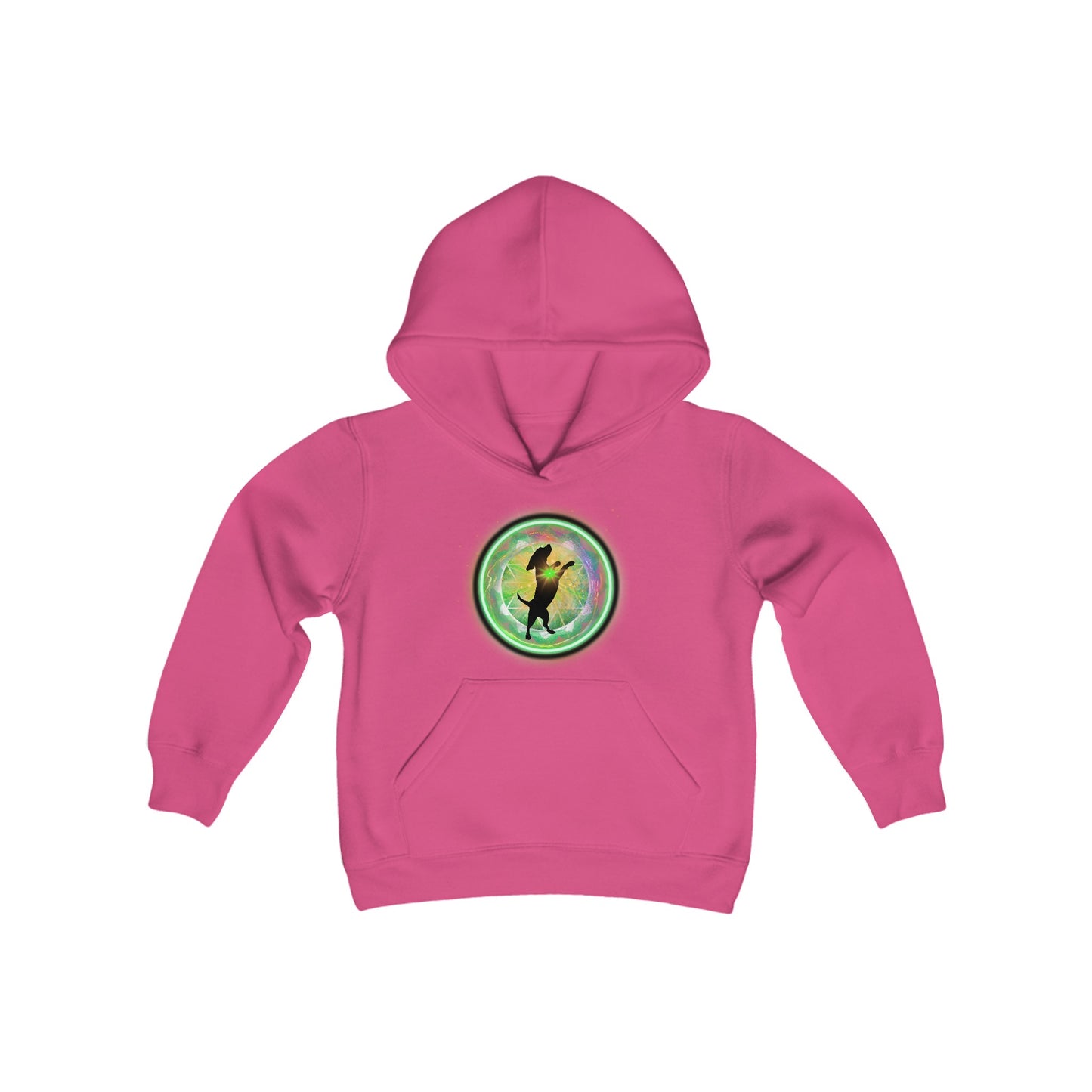 Dog Chakra Series - HEART CHAKRA - Youth Heavy Blend Hooded Sweatshirt