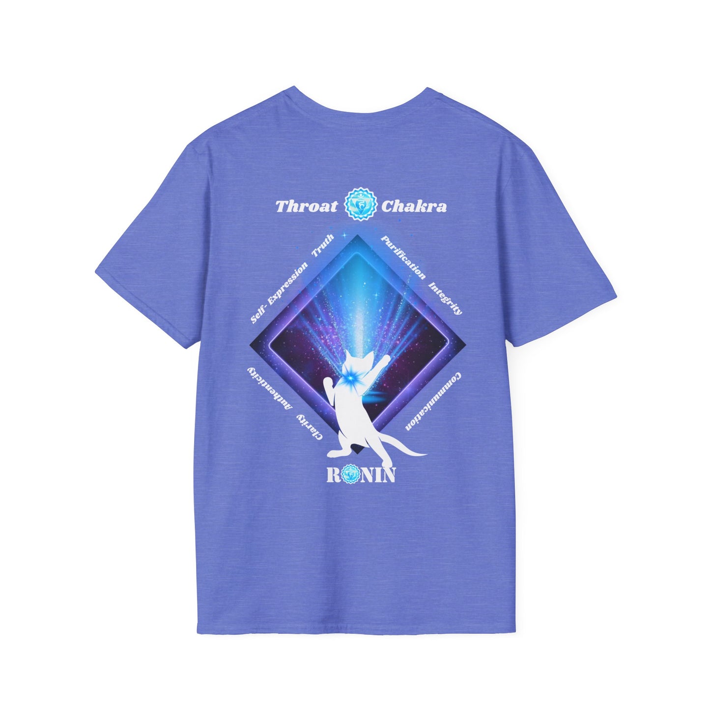 CAT CHAKRA SERIES - THROAT CHAKRA- Unisex Softstyle T-Shirt