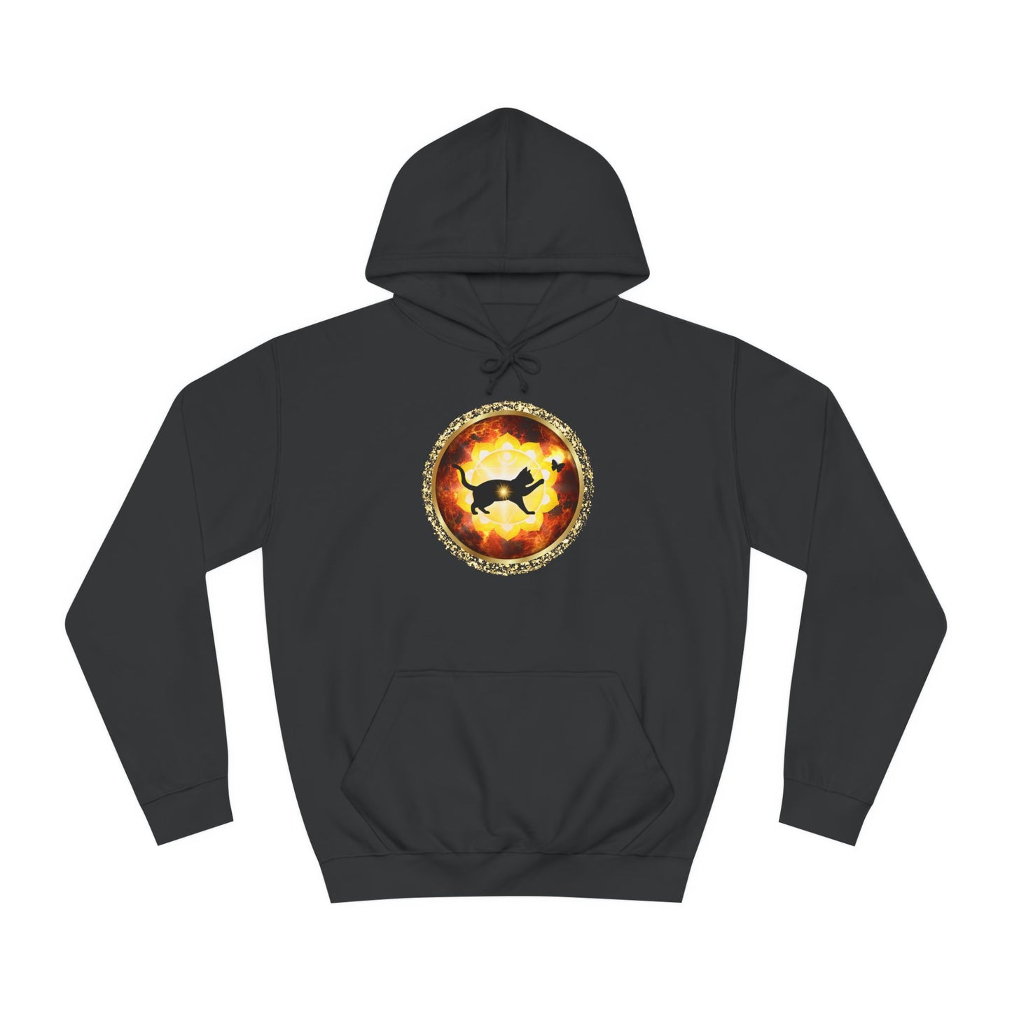 Cat Chakra Series - SOLAR PLEXUS CHAKRA - Unisex College Hoodie