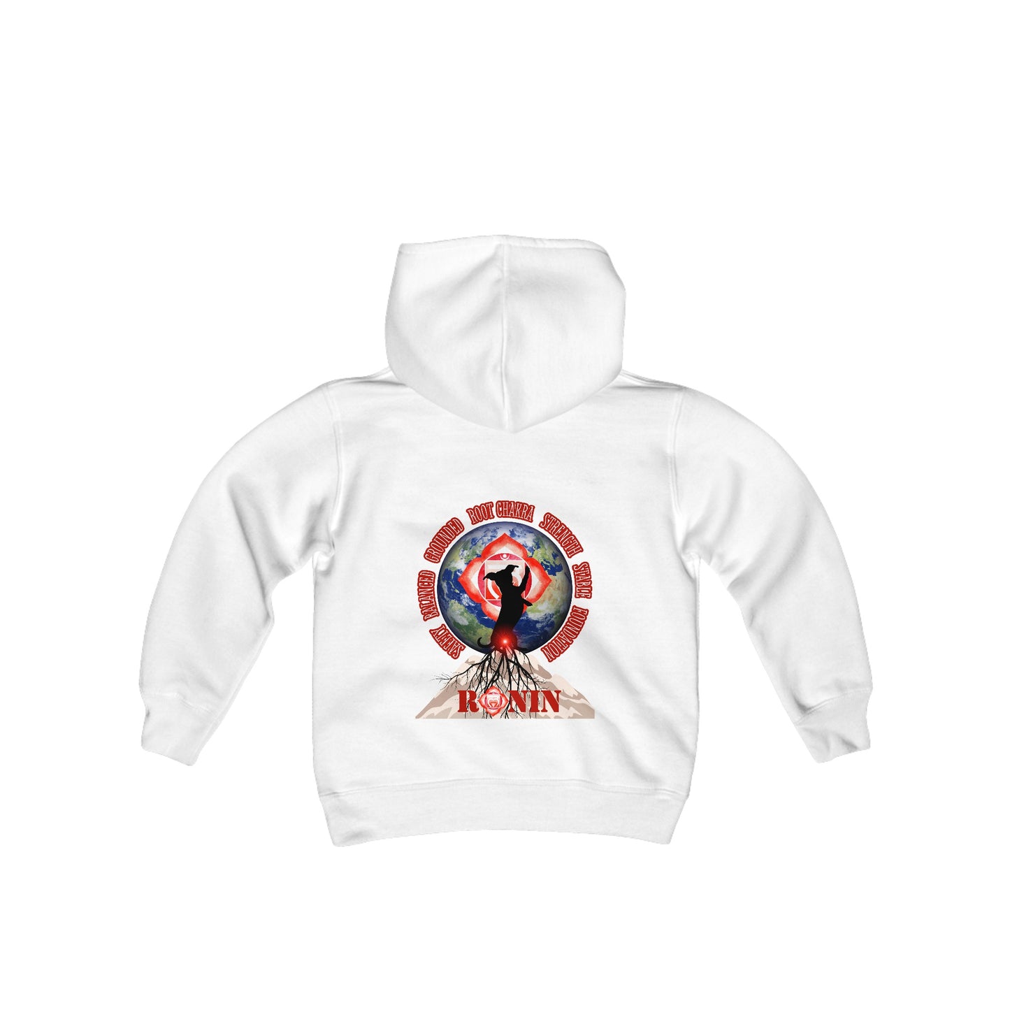 Dog Chakra Series - ROOT CHAKRA - Youth Heavy Blend Hooded Sweatshirt