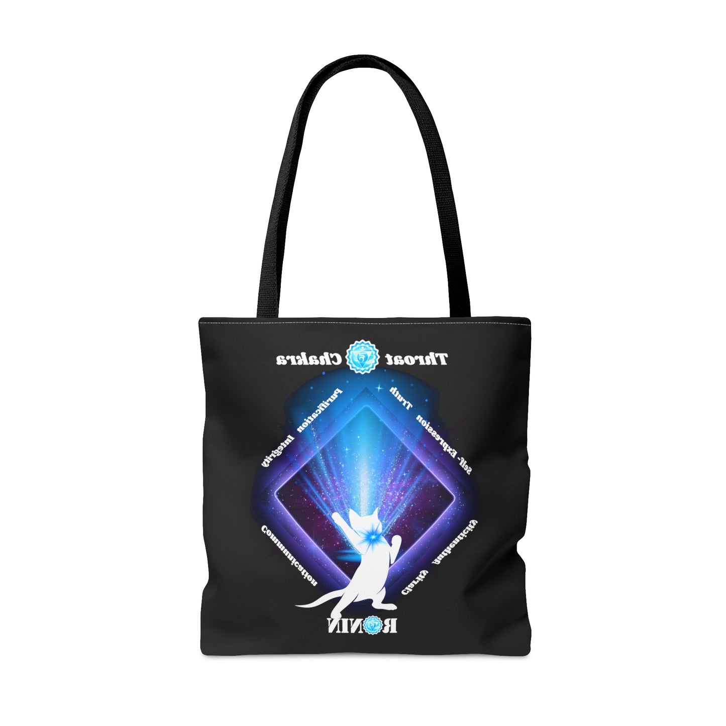 Cat Chakra Series - Throat Chakra - AOP Tote Bag