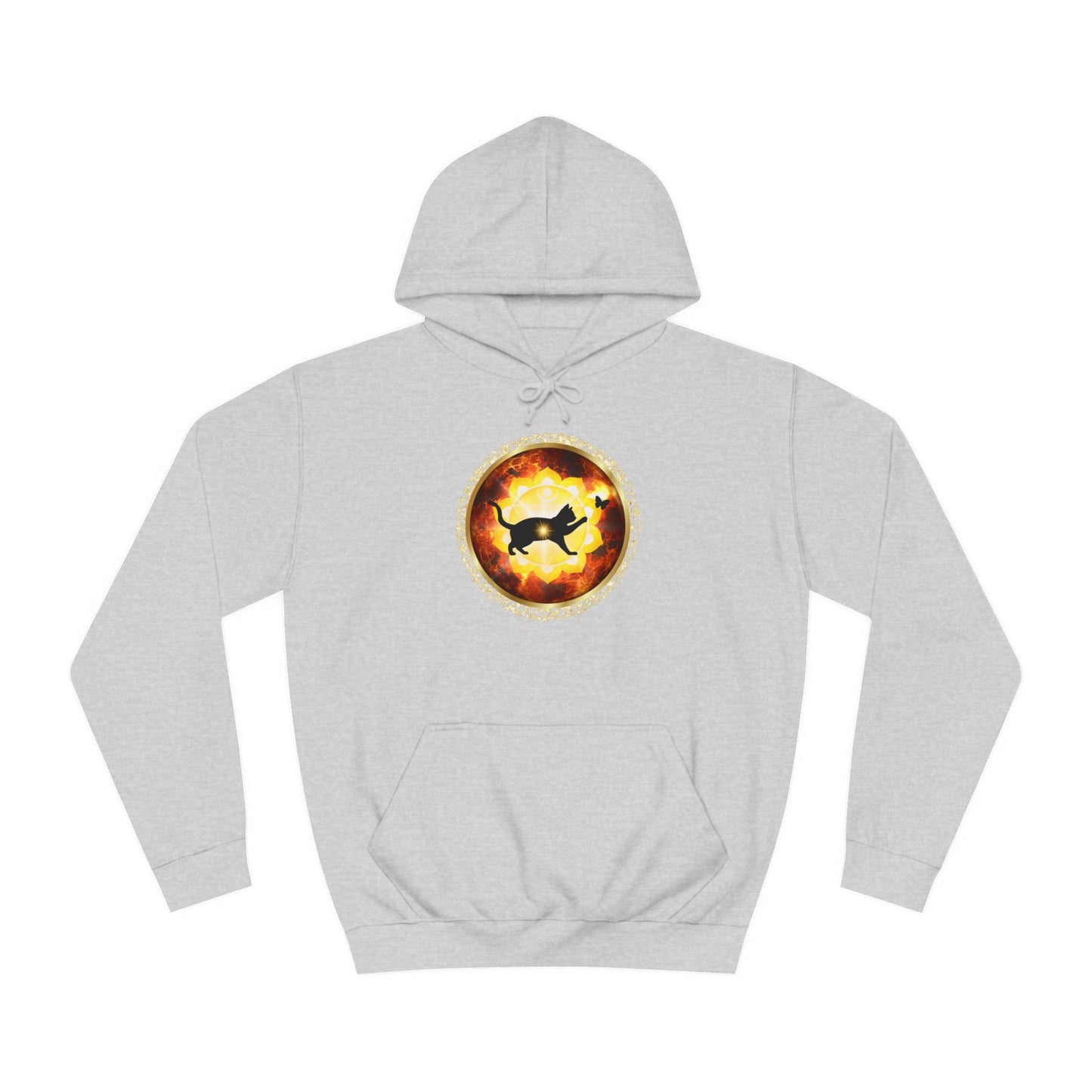 Cat Chakra Series - SOLAR PLEXUS CHAKRA - Unisex College Hoodie