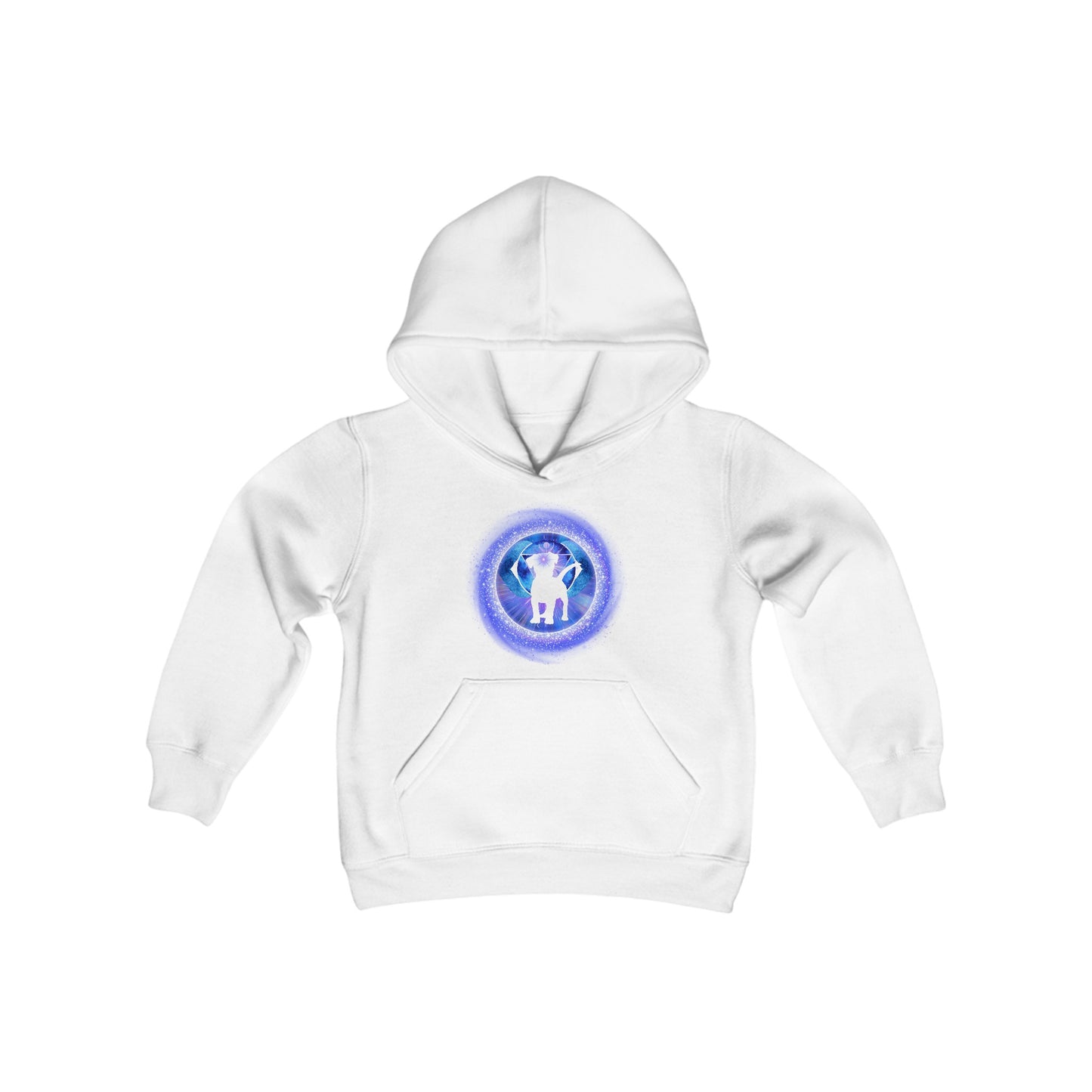 Dog Chakra Series - THIRD EYE - Youth Heavy Blend Hooded Sweatshirt