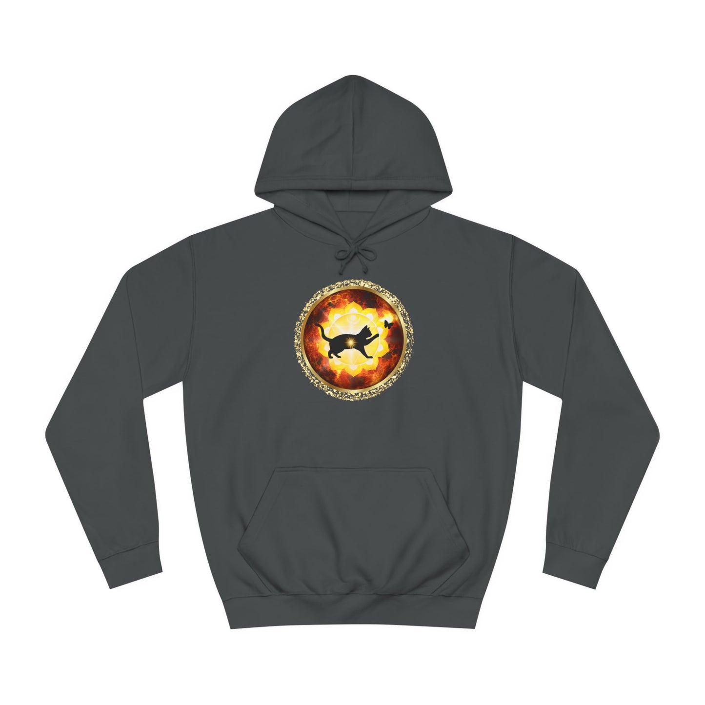 Cat Chakra Series - SOLAR PLEXUS CHAKRA - Unisex College Hoodie
