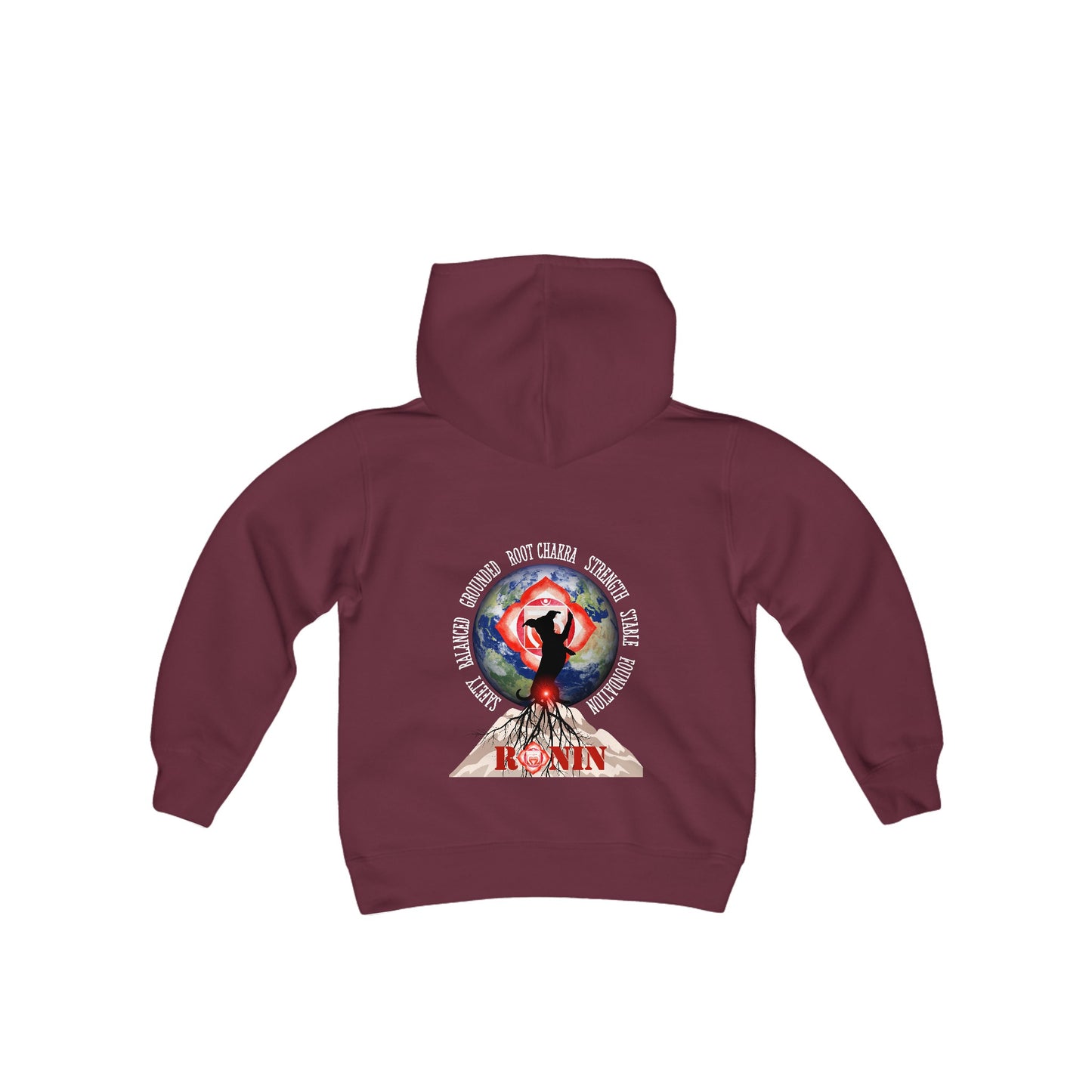 Dog Chakra Series - ROOT CHAKRA - Youth Heavy Blend Hooded Sweatshirt