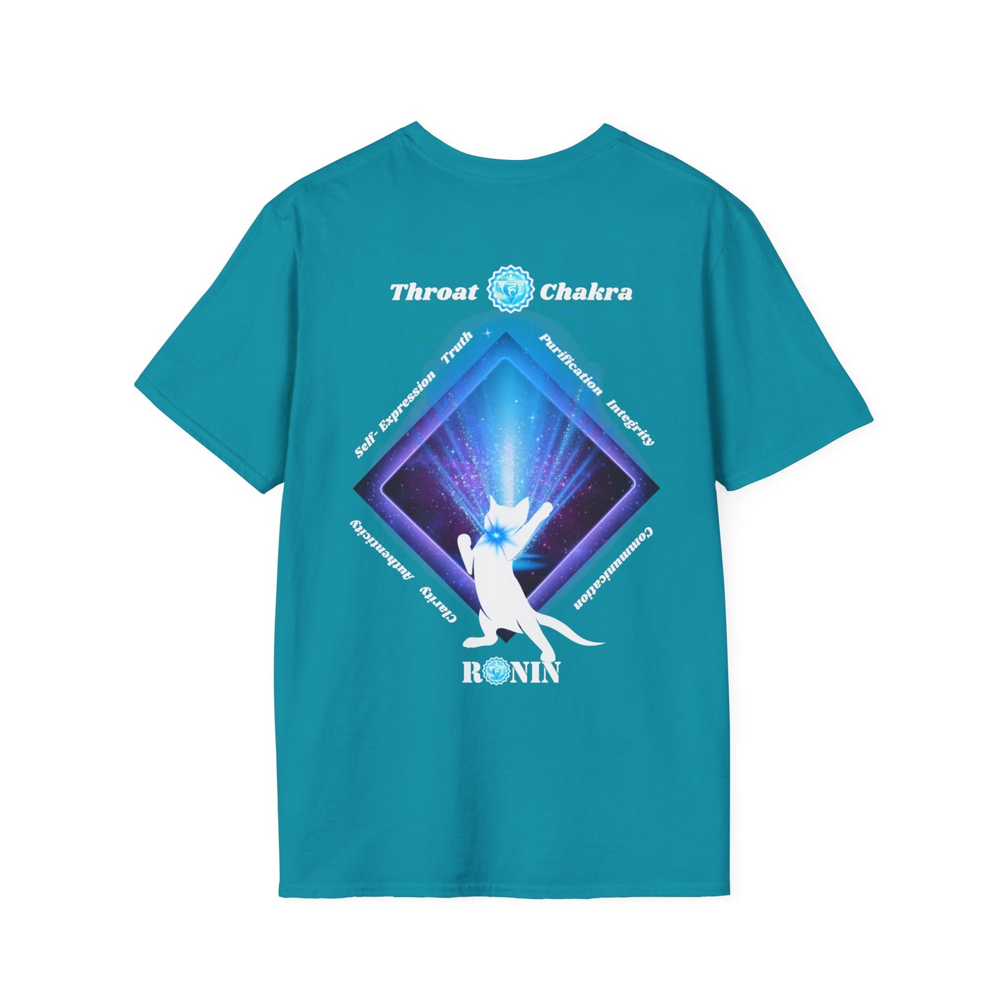 CAT CHAKRA SERIES - THROAT CHAKRA- Unisex Softstyle T-Shirt