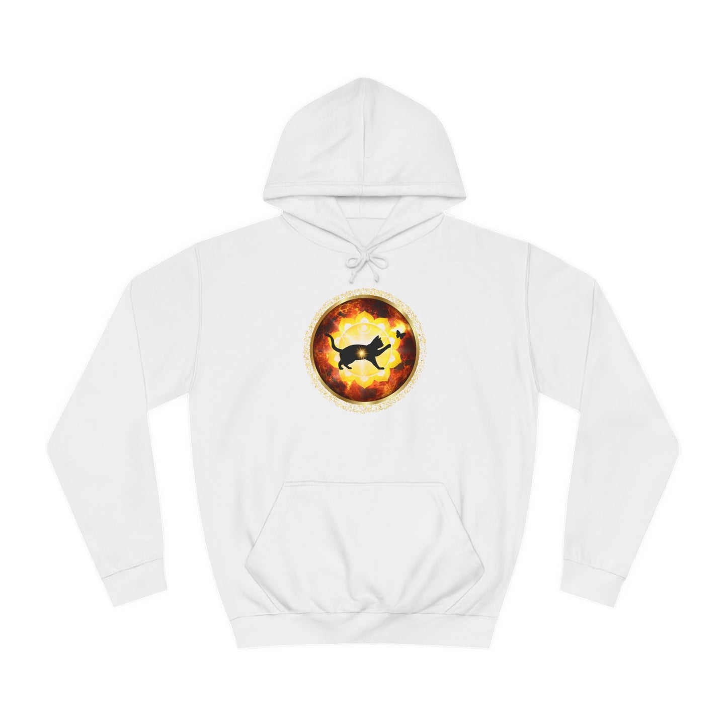 Cat Chakra Series - SOLAR PLEXUS CHAKRA - Unisex College Hoodie
