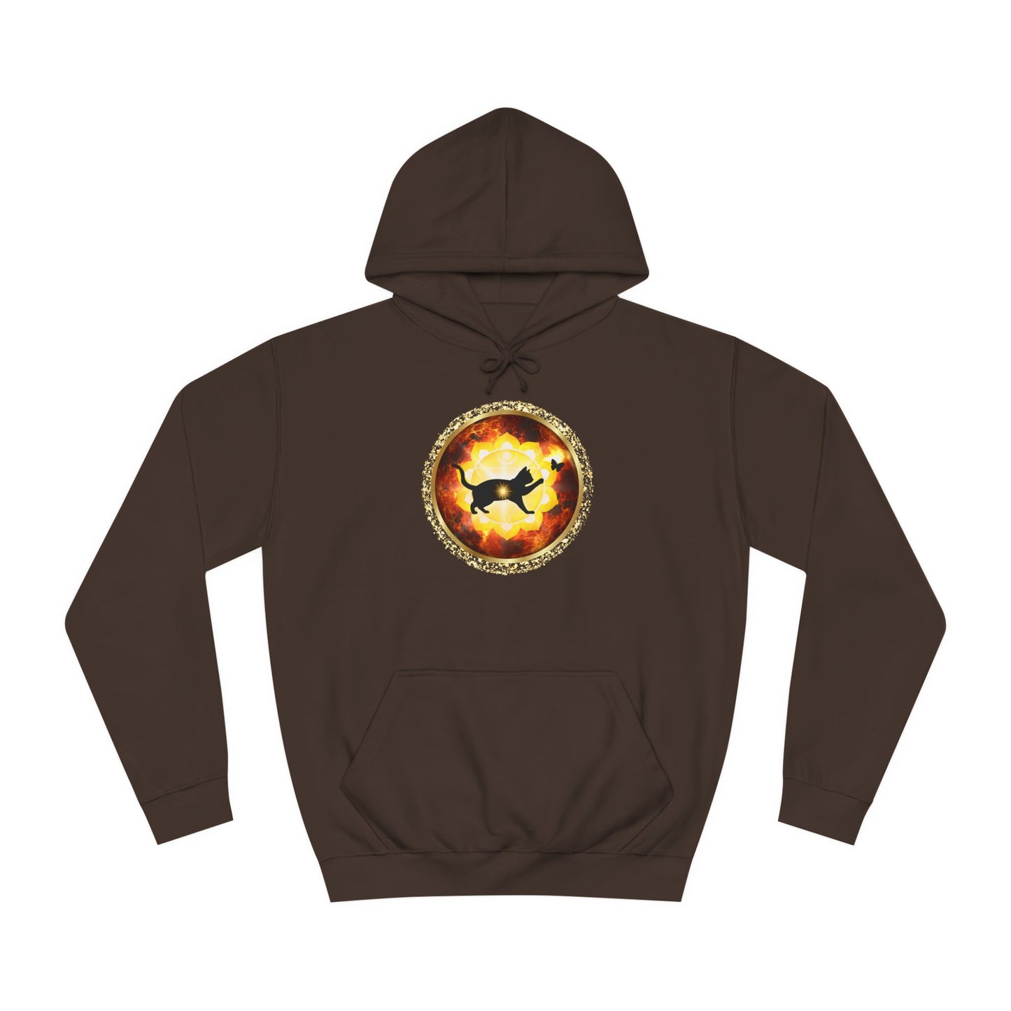 Cat Chakra Series - SOLAR PLEXUS CHAKRA - Unisex College Hoodie