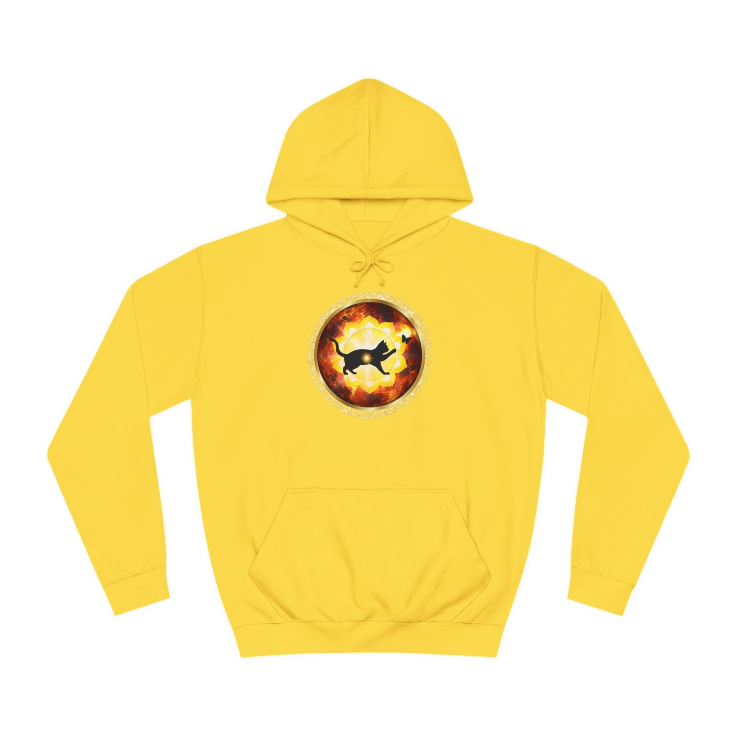 Cat Chakra Series - SOLAR PLEXUS CHAKRA - Unisex College Hoodie