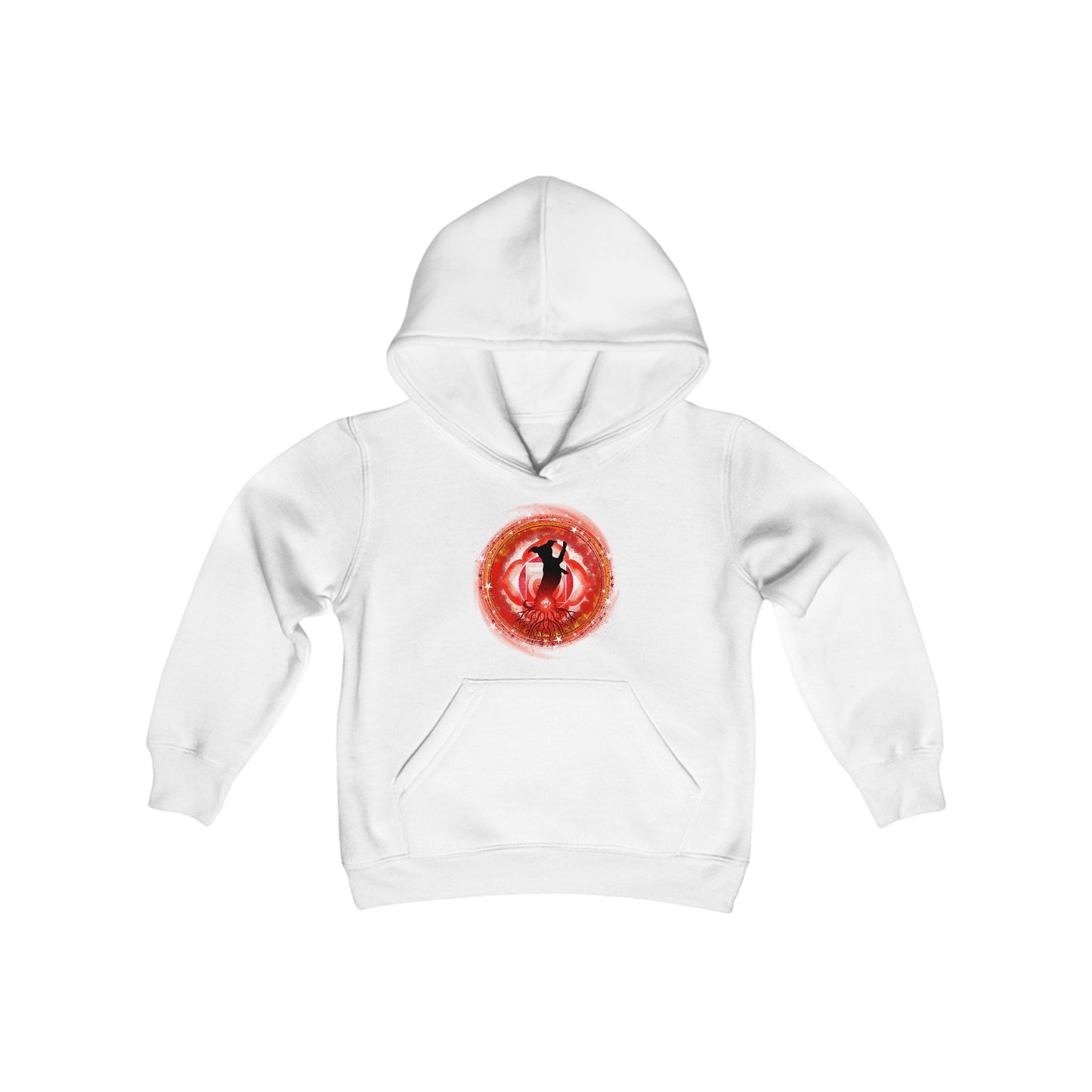 Dog Chakra Series - ROOT CHAKRA - Youth Heavy Blend Hooded Sweatshirt
