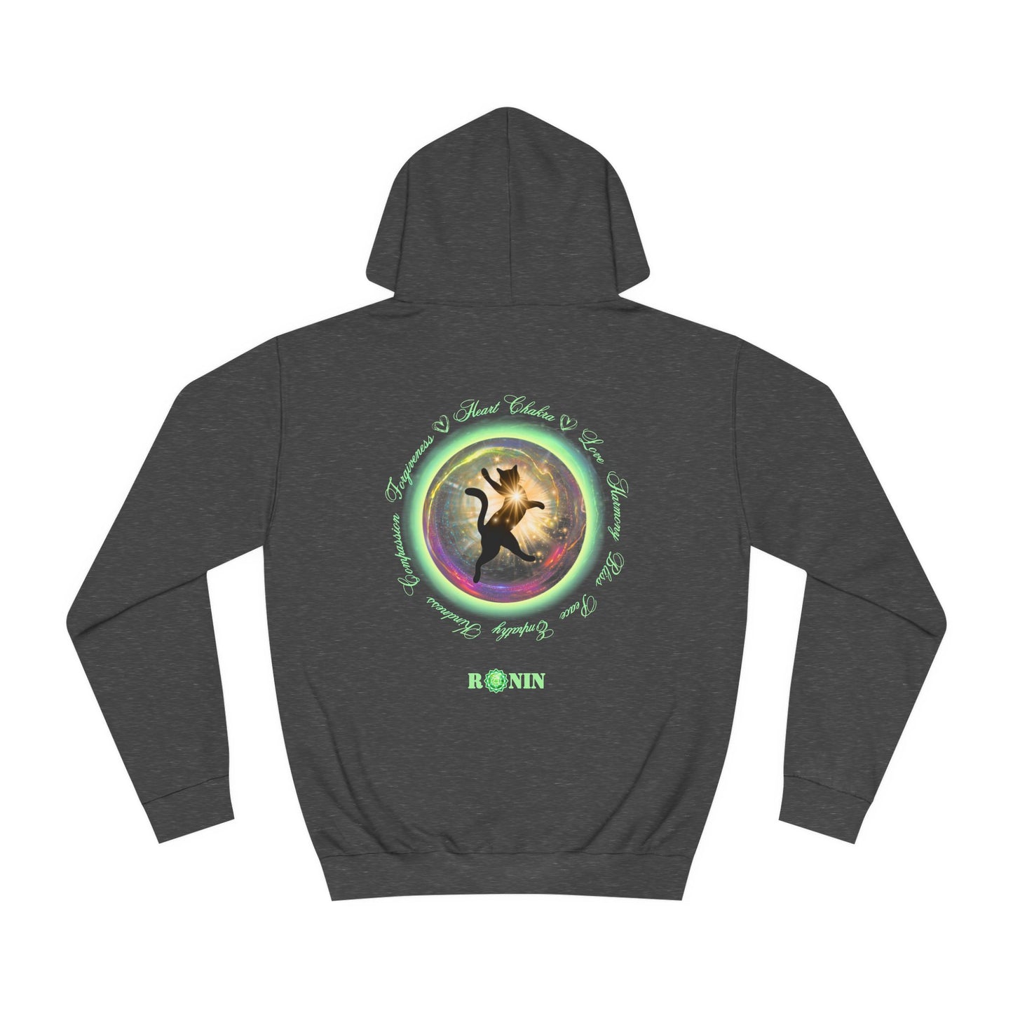 Cat Chakra Series - HEART CHAKRA - Unisex College Hoodie