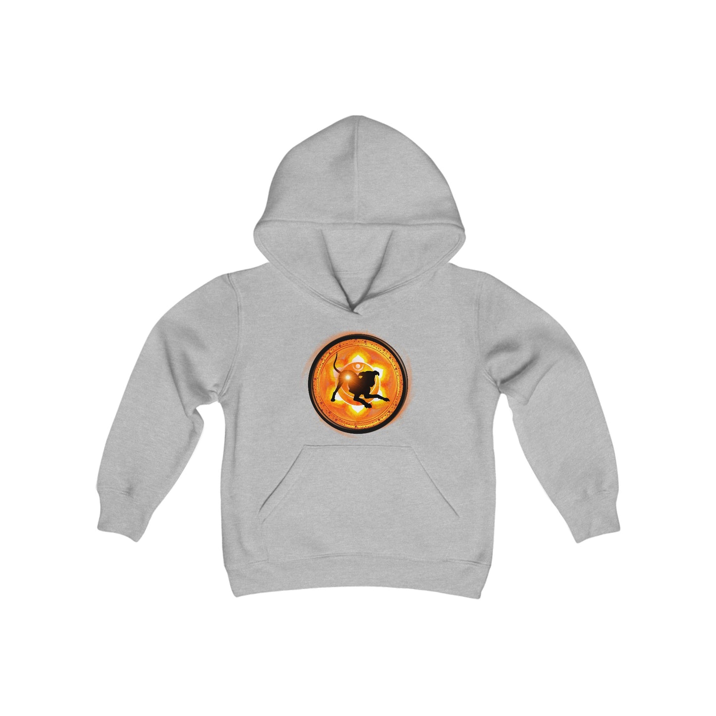 Dog Chakra Series - SACRAL CHAKRA - Youth Heavy Blend Hooded Sweatshirt