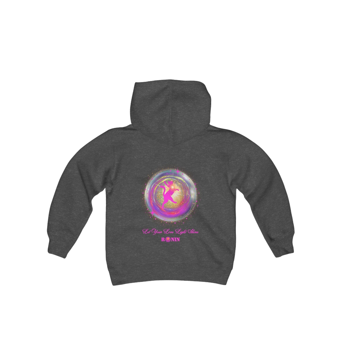 CAT LOVE LIGHT - Youth Heavy Blend Hooded Sweatshirt