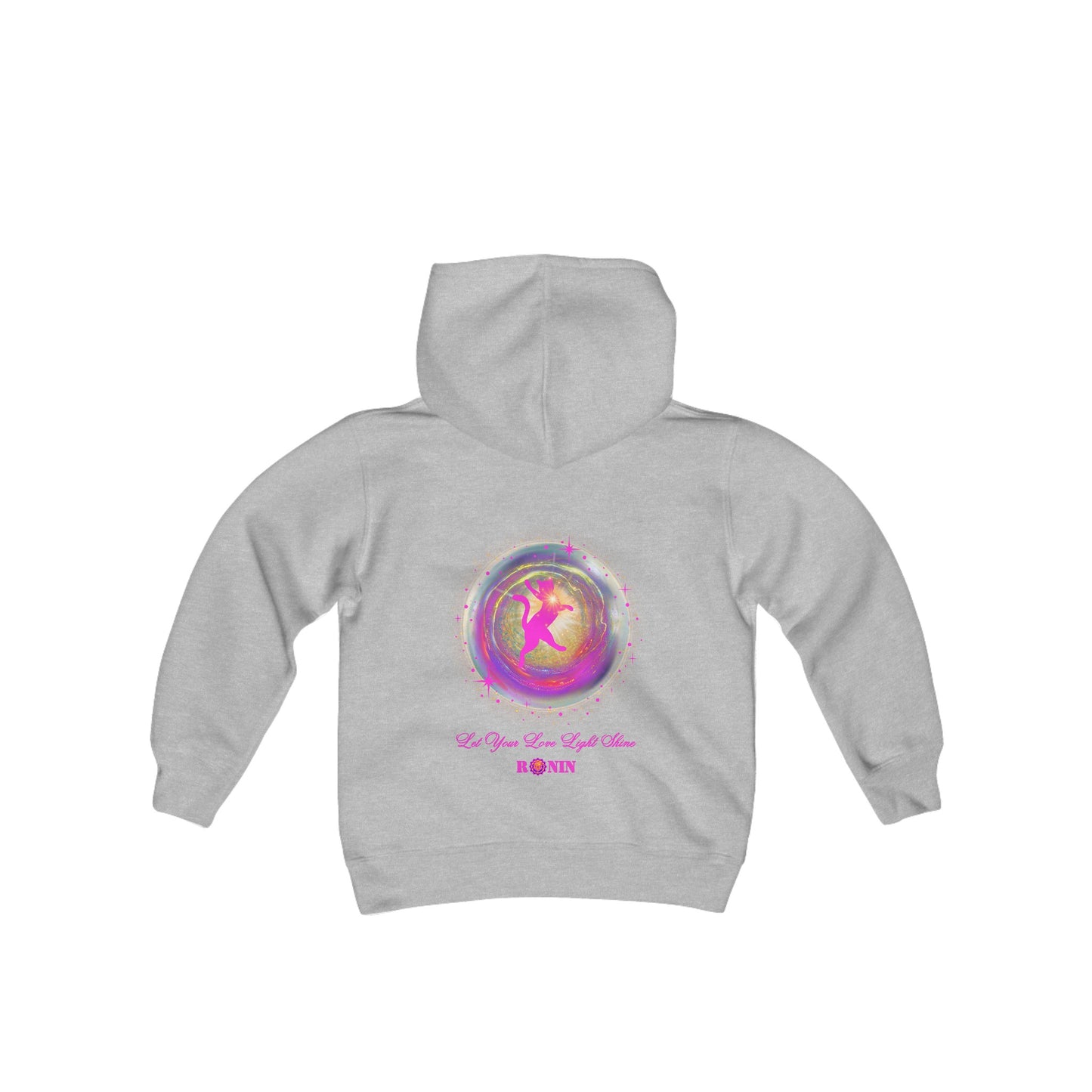 CAT LOVE LIGHT - Youth Heavy Blend Hooded Sweatshirt