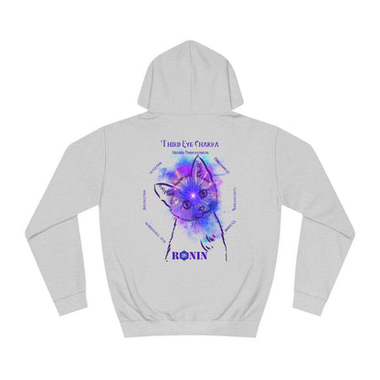 Cat Chakra Series - THIRD EYE CHAKRA - Unisex College Hoodie