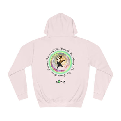 Cat Chakra Series - HEART CHAKRA - Unisex College Hoodie