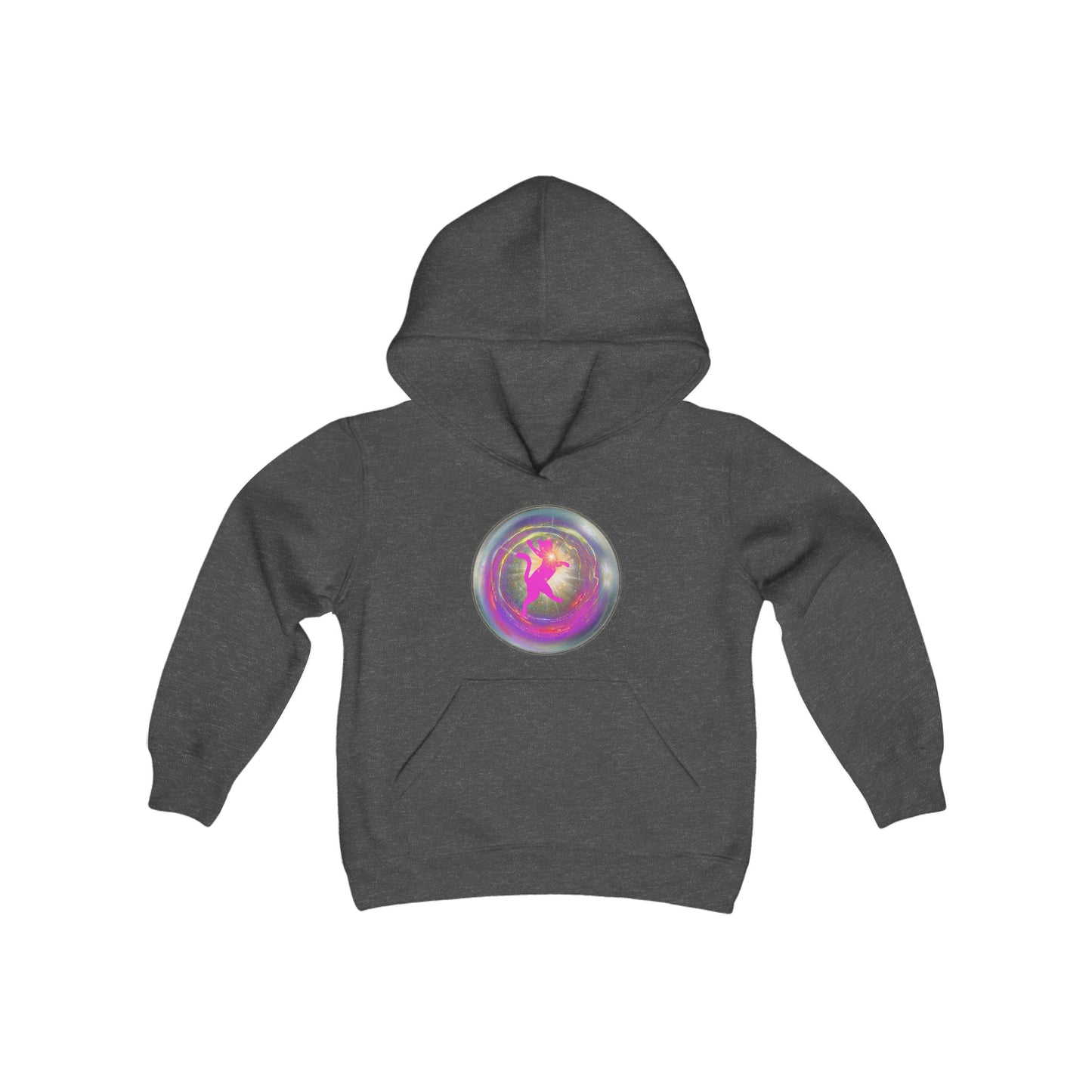 CAT LOVE LIGHT - Youth Heavy Blend Hooded Sweatshirt