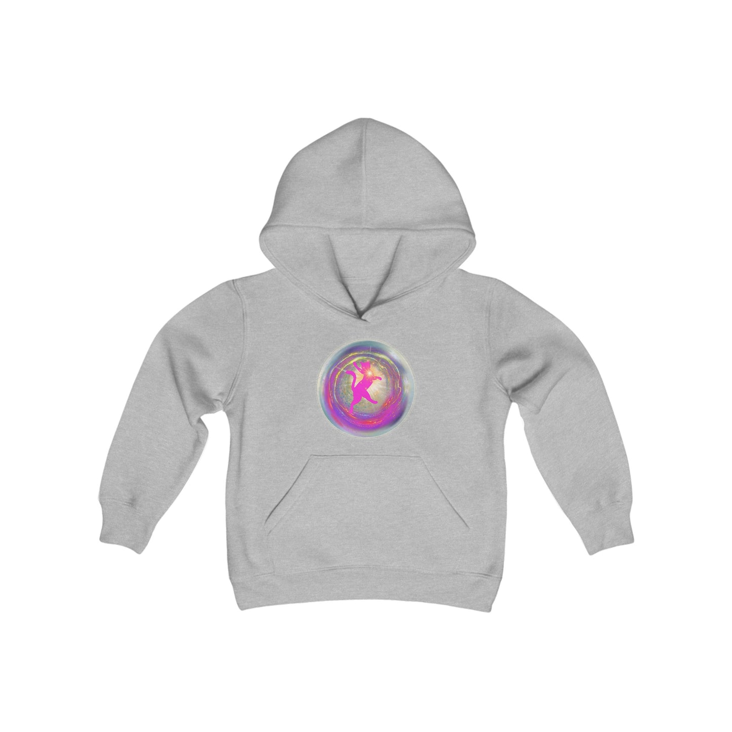 CAT LOVE LIGHT - Youth Heavy Blend Hooded Sweatshirt