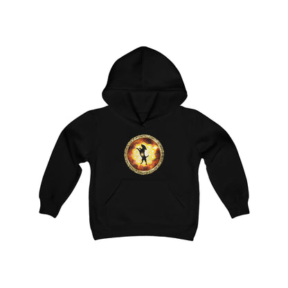 Dog Chakra Series - SOLAR PLEXUS CHAKRA - Youth Heavy Blend Hooded Sweatshirt