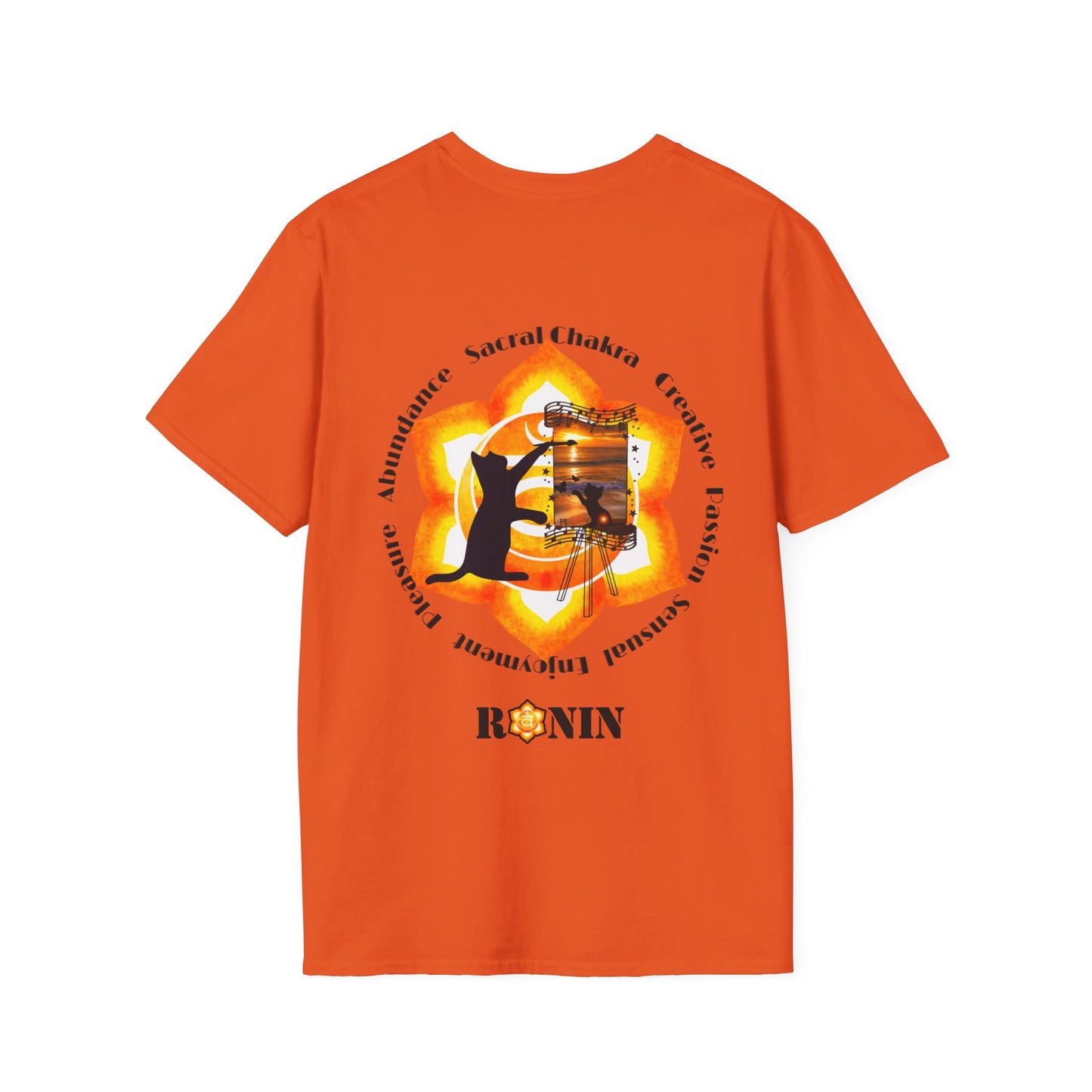 CAT CHAKRA SERIES - SACRAL CHAKRA 2 - Unisex Softstyle T-Shirt