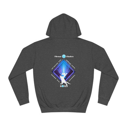 Cat Chakra Series - THROAT CHAKRA - Unisex College Hoodie