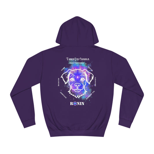 Dog Chakra Series - THIRD EYE CHAKRA - Unisex College Hoodie