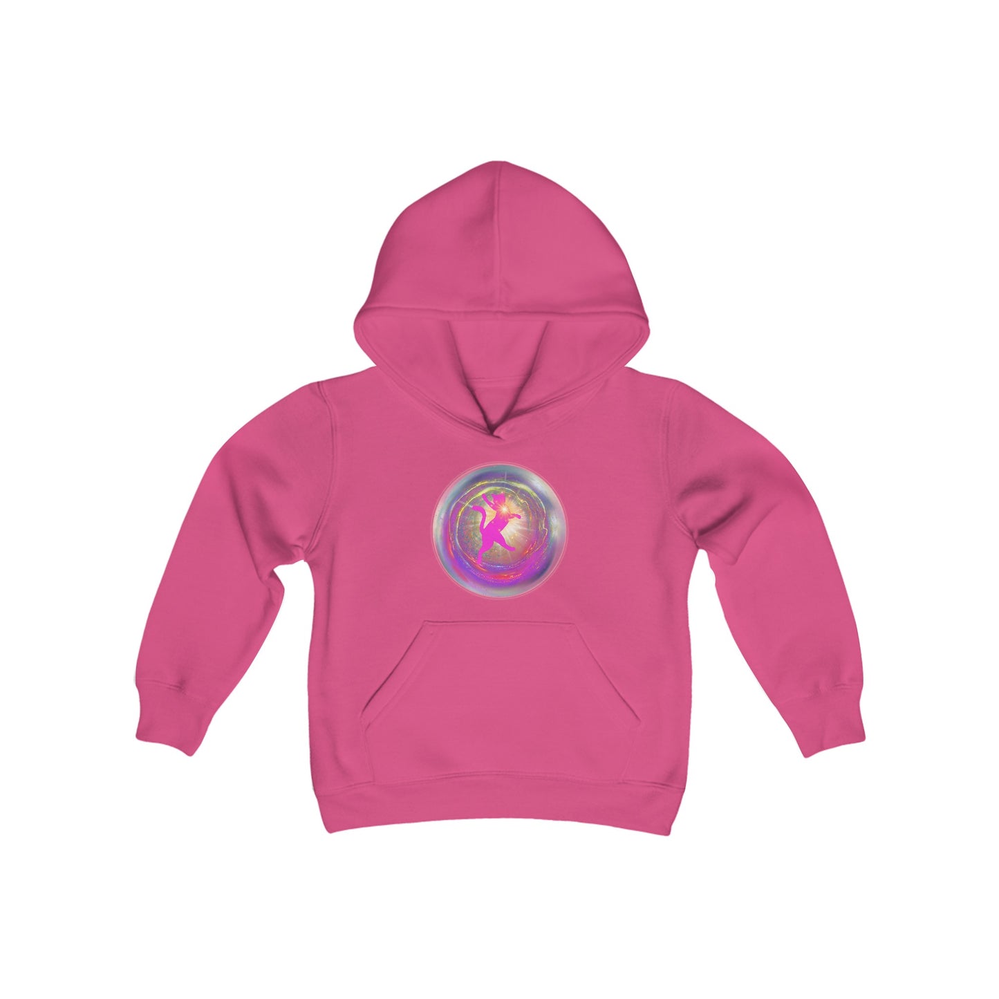 CAT LOVE LIGHT - Youth Heavy Blend Hooded Sweatshirt