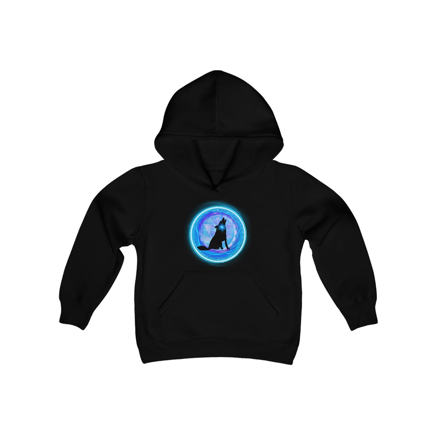 Dog Chakra Series - THROAT CHAKRA - Youth Heavy Blend Hooded Sweatshirt