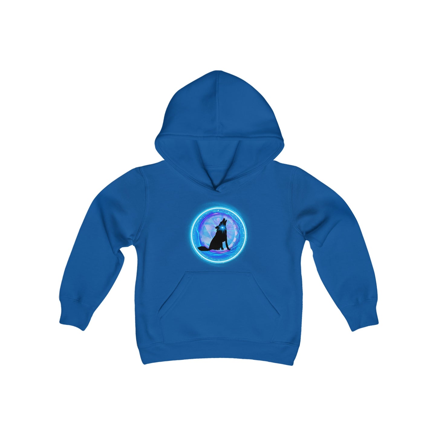 Dog Chakra Series - THROAT CHAKRA - Youth Heavy Blend Hooded Sweatshirt