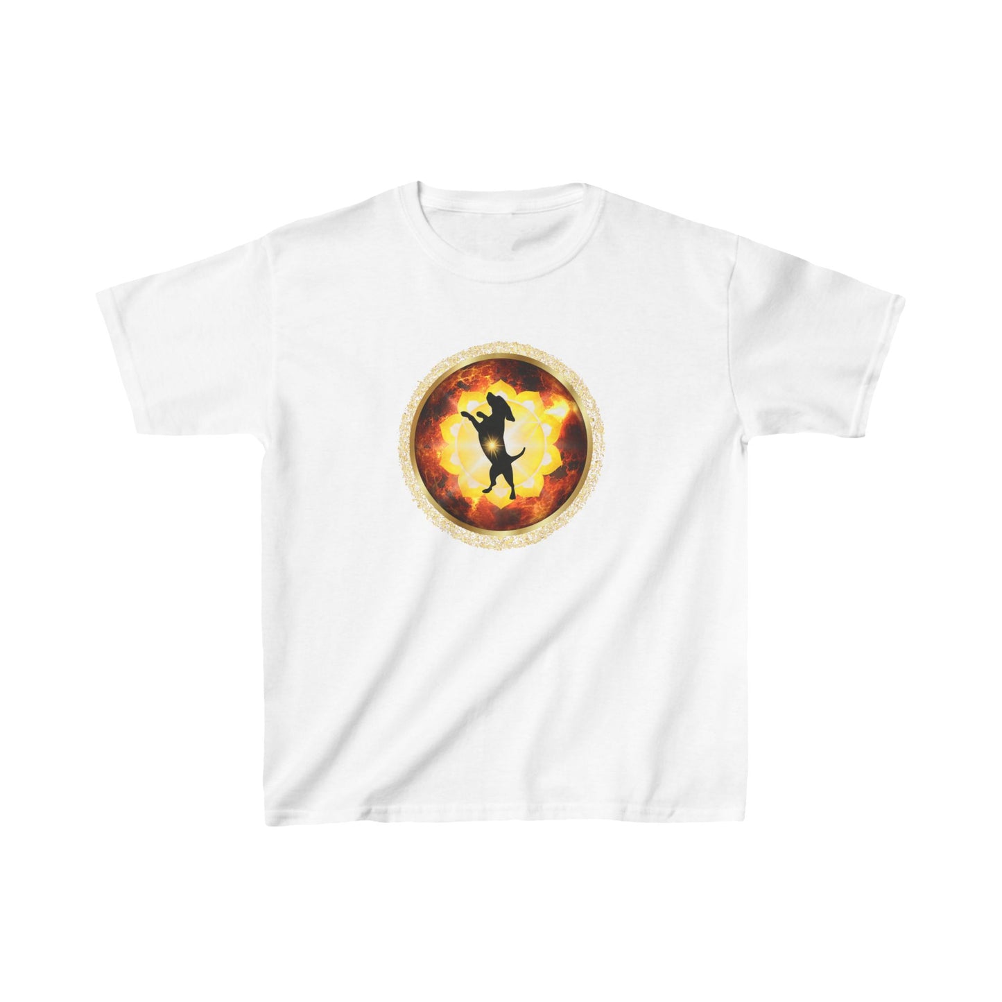 Dog Chakra Series - SOLAR PLEXUS CHAKRA - Kids Heavy Cotton™ Tee