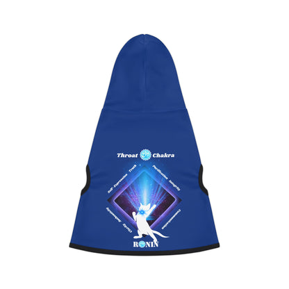 Cat Chakra Series - THROAT CHAKRA - BACK-  BLUE- Animal Hoodie