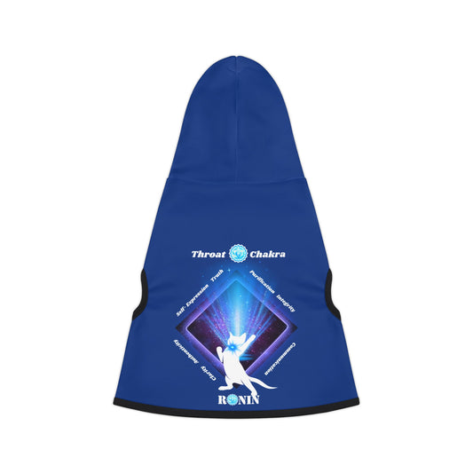 Cat Chakra Series - THROAT CHAKRA - BACK-  BLUE- Animal Hoodie