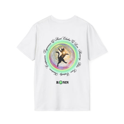 CAT CHAKRA SERIES - HEART CHAKRA- Unisex Softstyle T-Shirt