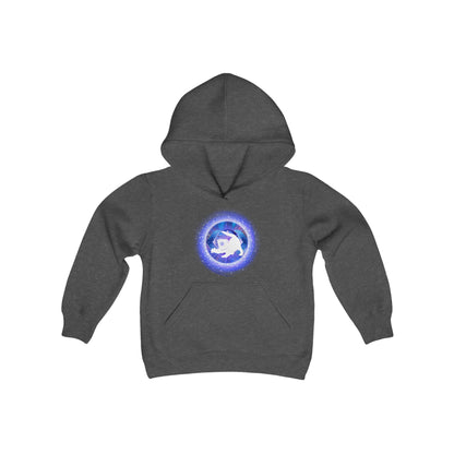 Cat Chakra Series - THIRD EYE - Youth Heavy Blend Hooded Sweatshirt