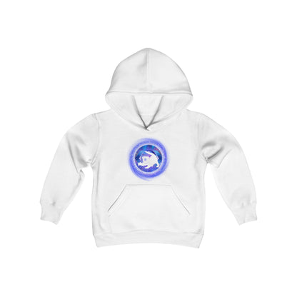 Cat Chakra Series - THIRD EYE - Youth Heavy Blend Hooded Sweatshirt