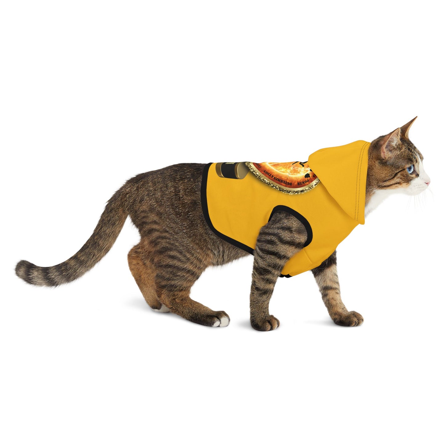 Cat Chakra Series- SOLAR PLEXUS CHAKRA - BACK- yellow - Animal Hoodie