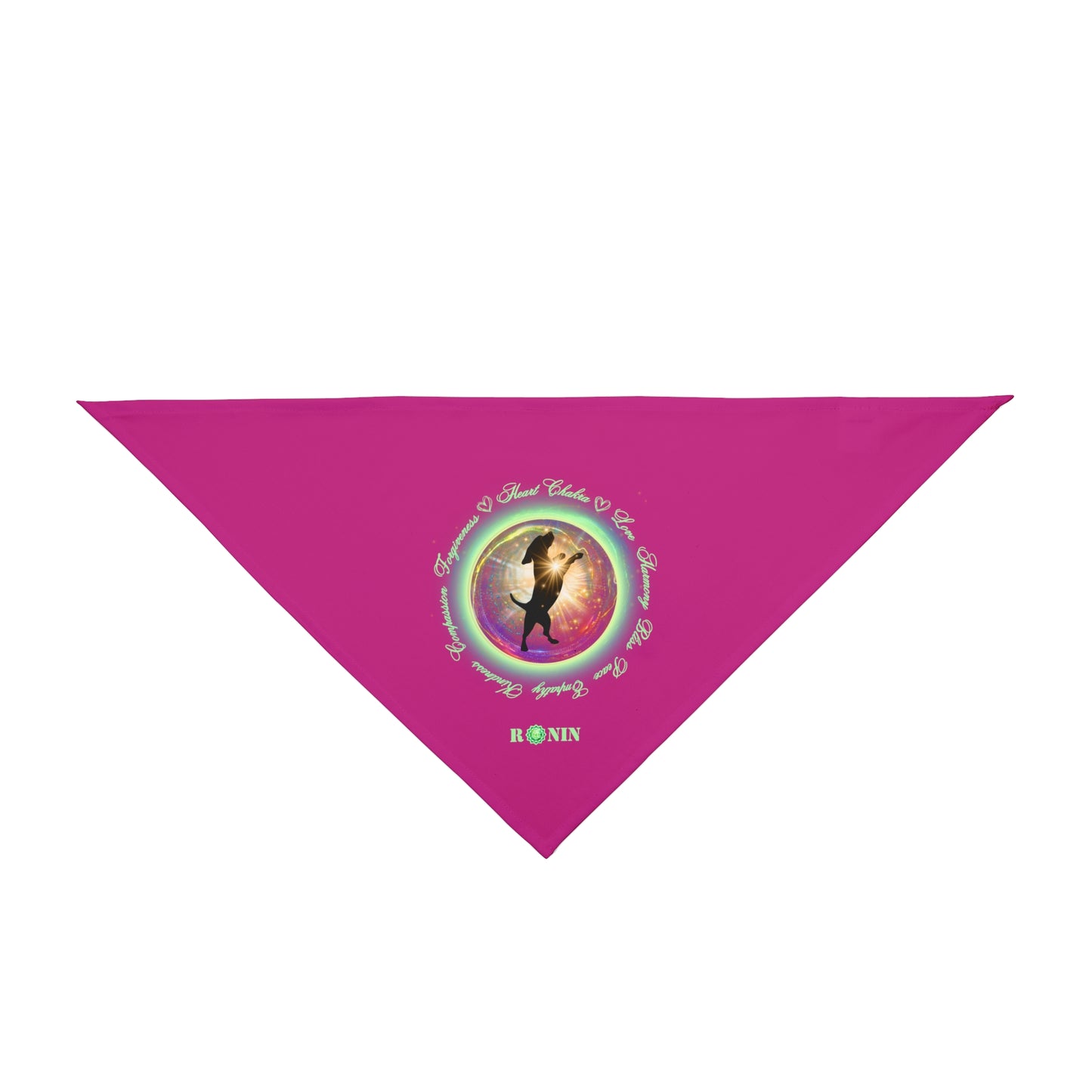 Dog Love Light - HEART CHAKRA - PINK - Pet Bandana