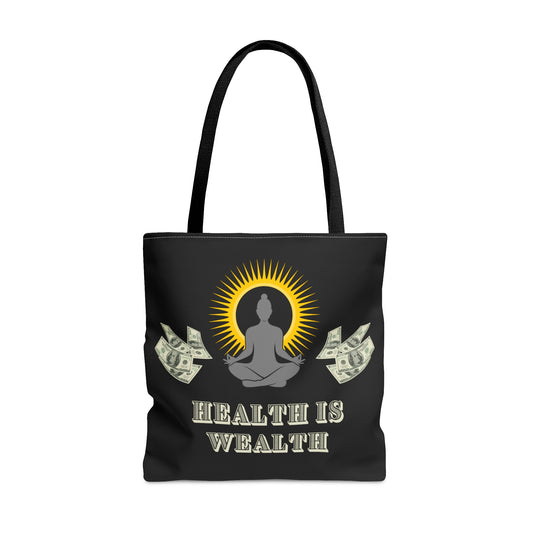 HEALTH IS WEALTH - AOP Tote Bag