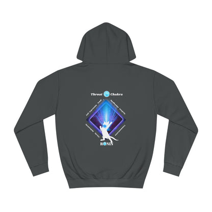 Cat Chakra Series - THROAT CHAKRA - Unisex College Hoodie