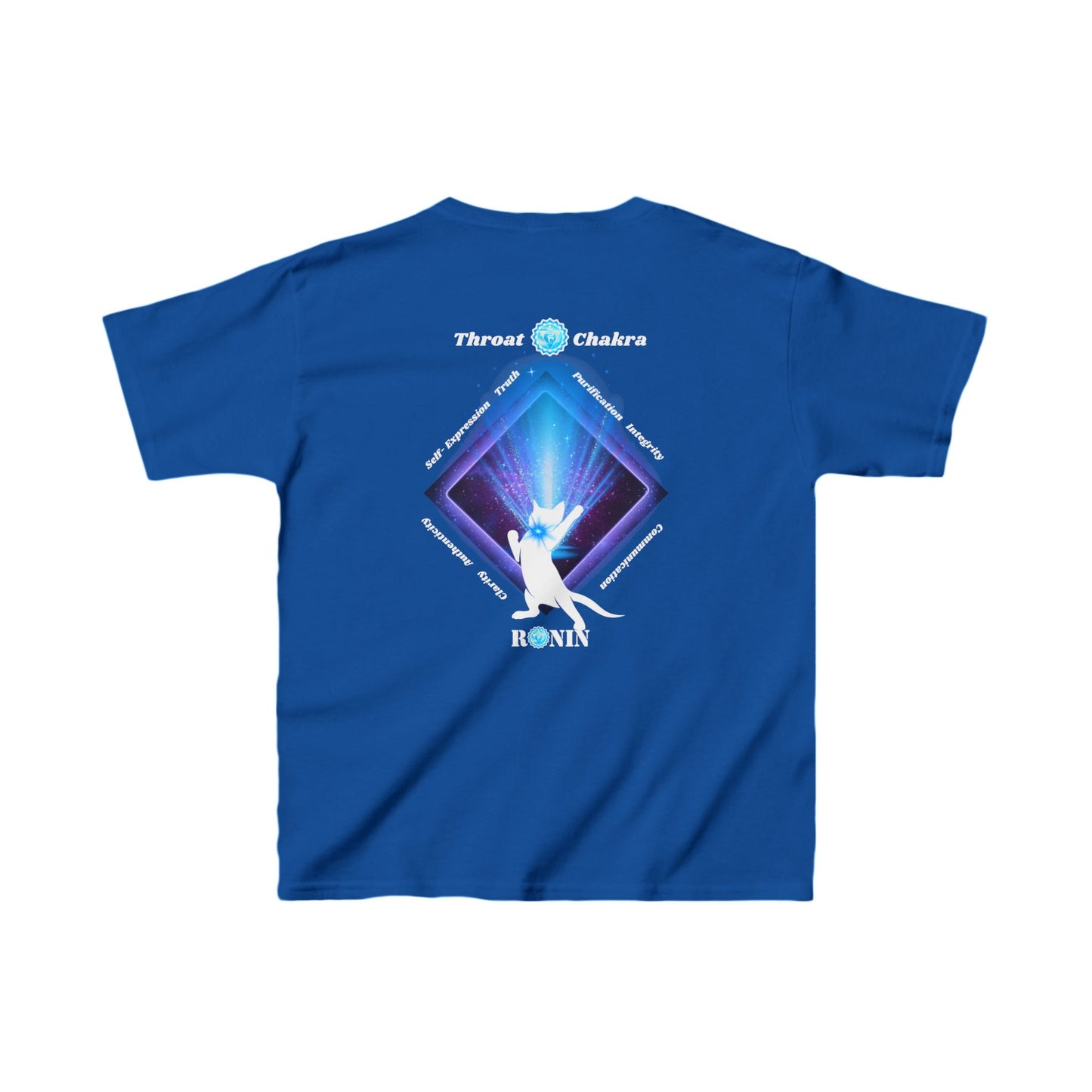 Cat Chakra Series - THROAT CHAKRA - Kids Heavy Cotton™ Tee