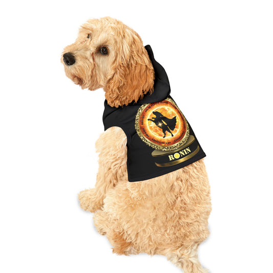 Dog Chakra Series- SOLAR PLEXUS CHAKRA - BACK- BLACK - Animal Hoodie