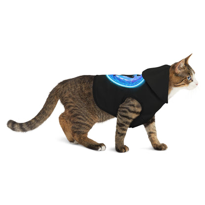 Cat Chakra Series- THROAT CHAKRA - FRONT- BLACK- Animal Hoodie